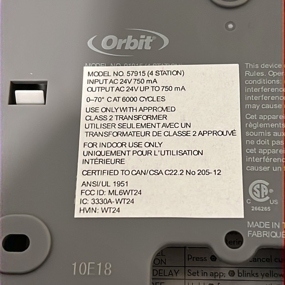 Orbit B-hyve 4-Zone Smart Indoor Sprinkler Controller - Picture 8 of 8